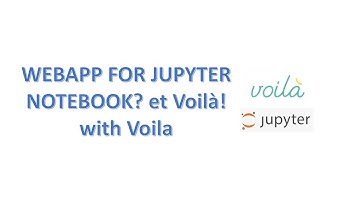 Webapp for jupyter notebook with voila