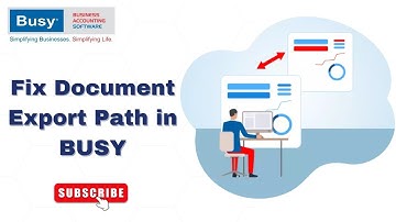 Fix Report/Document Export Path in BUSY || Export Data Path || BUSY #KGSoftwareServices #busy