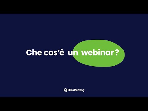 Video: Il webinar è un video?