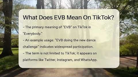 What Does EVB Mean On TikTok? - Everyday-Networking
