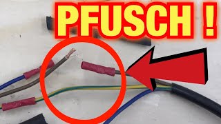 Nur Pfuscher verwenden dazu Schrumpfschlauch und Quetschverbinder! Kabel richtig verbinden!