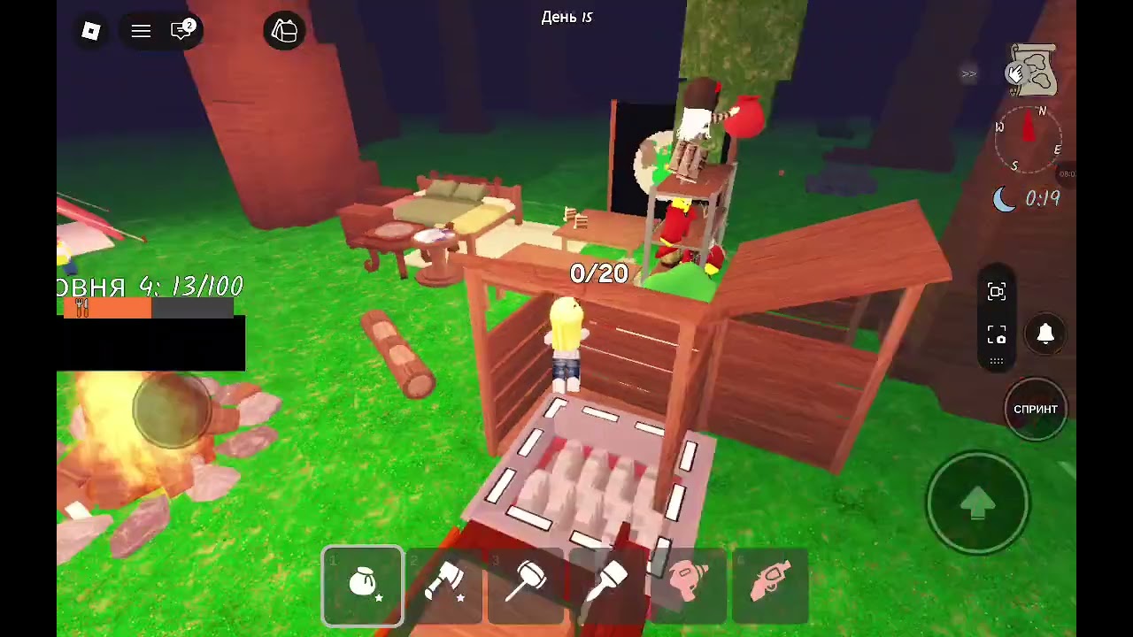 Играю с Викой в 99 ночей! в Roblox часть 1