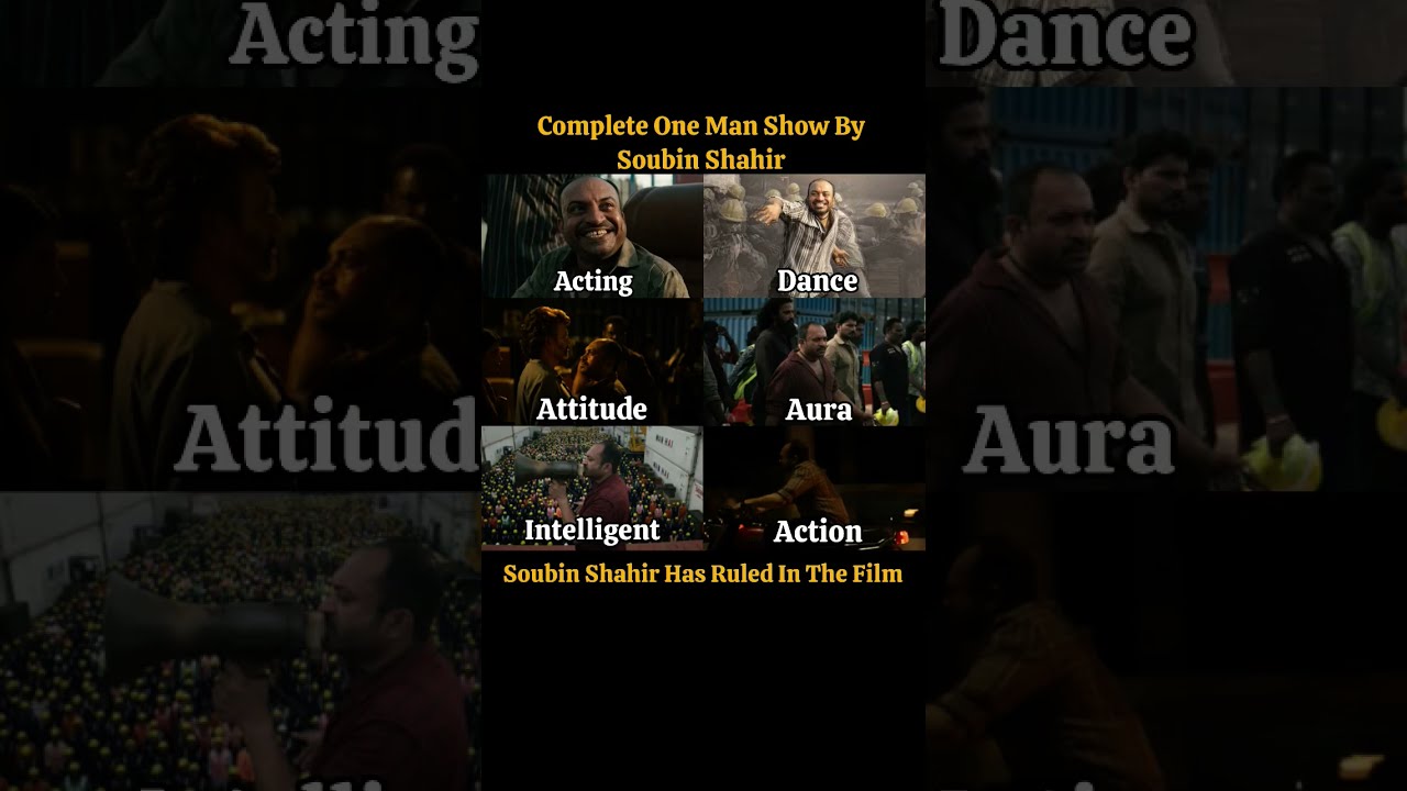 Soubin Shahir Performance Ll Soubinshahir Coolie Lokeshkanagaraj Malayalam Mollywood Actor