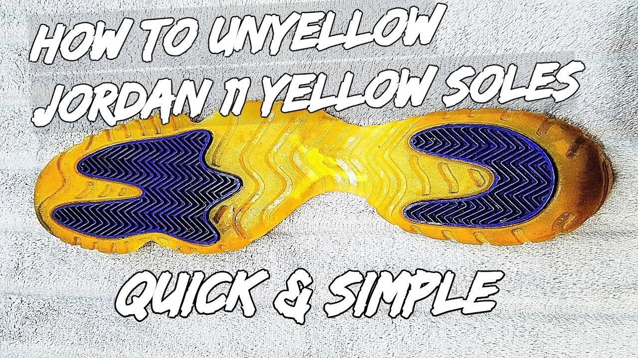 how to clean yellowing on jordan 11