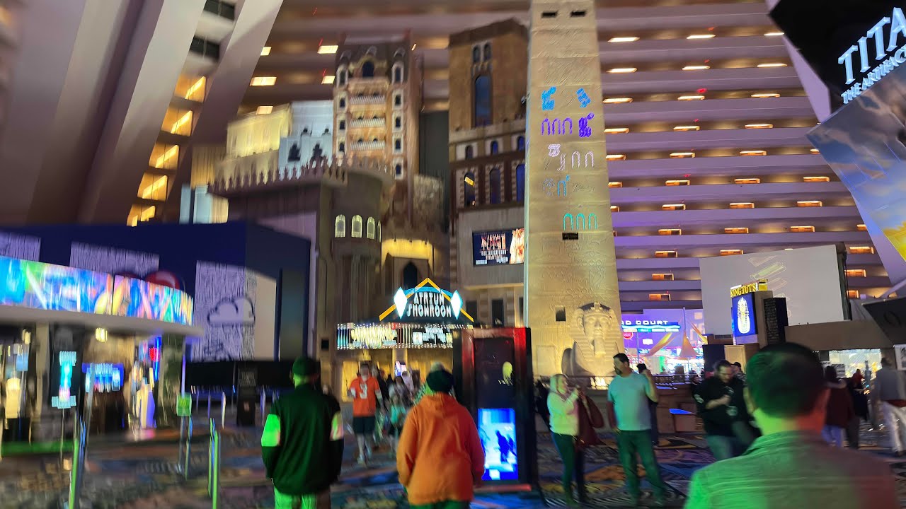 Browsing Inside Of The Luxor HotelLots Of Shops To Look AroundFood