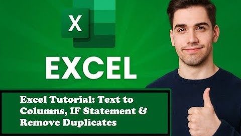 Excel Basics to Pro: Text to Columns, IF Statement & Clean Your Data