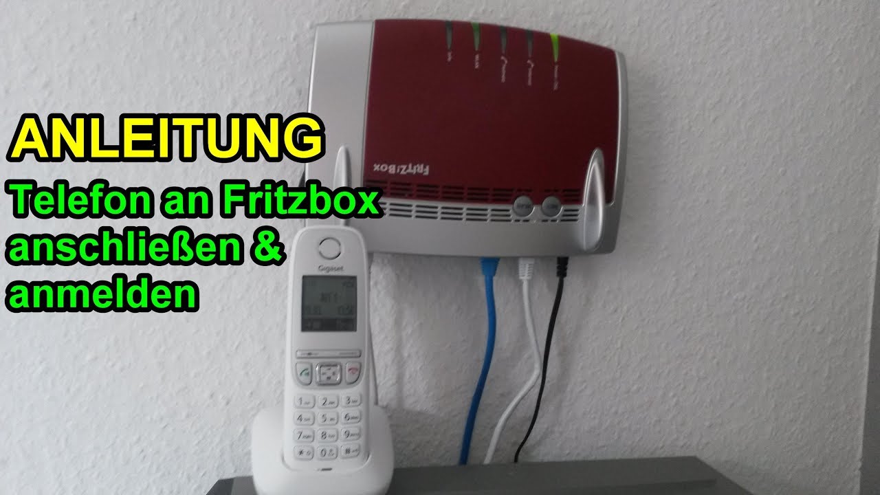 Telefon an Fritzbox Router anschließen und anmelden / Analog Telefon über  Fritzbox einrichten - YouTube