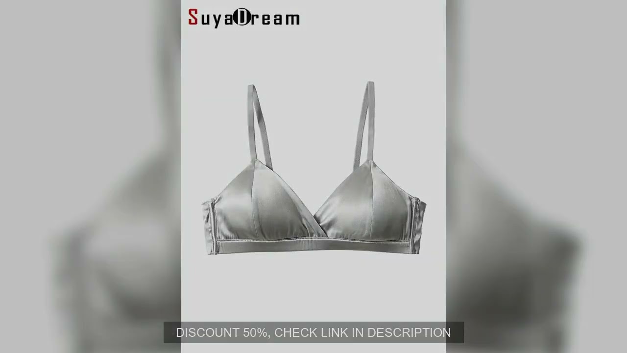 SuyaDream Women Wire Free Silk Bras Natural Silk Lining 3/4 Cups Everyday wear Bra 2025 Underwear Si