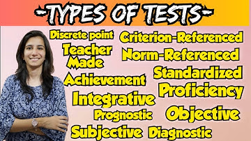 Types of Tests | KVS/NET/B.Ed./M.Ed./For all Teaching Exams @InculcateLearning By Ravina