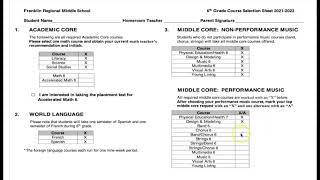 Welcome to Middle School Scheduling