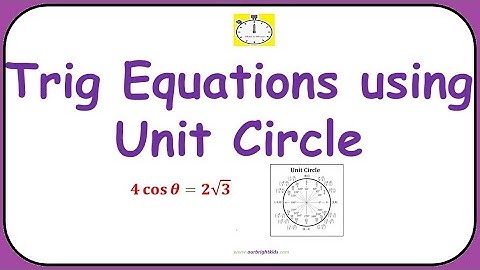 Trig Equation using the Unit Circle | #math #trigonometry