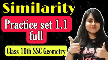 Class 10th Chp 1 Similarity | Practice set 1.1 | Ratio of areas of two triangles |Geometry |MH board