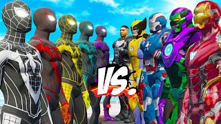 Team Spider-Man Colors Vs Team Iron Man - Epic Superheroes War