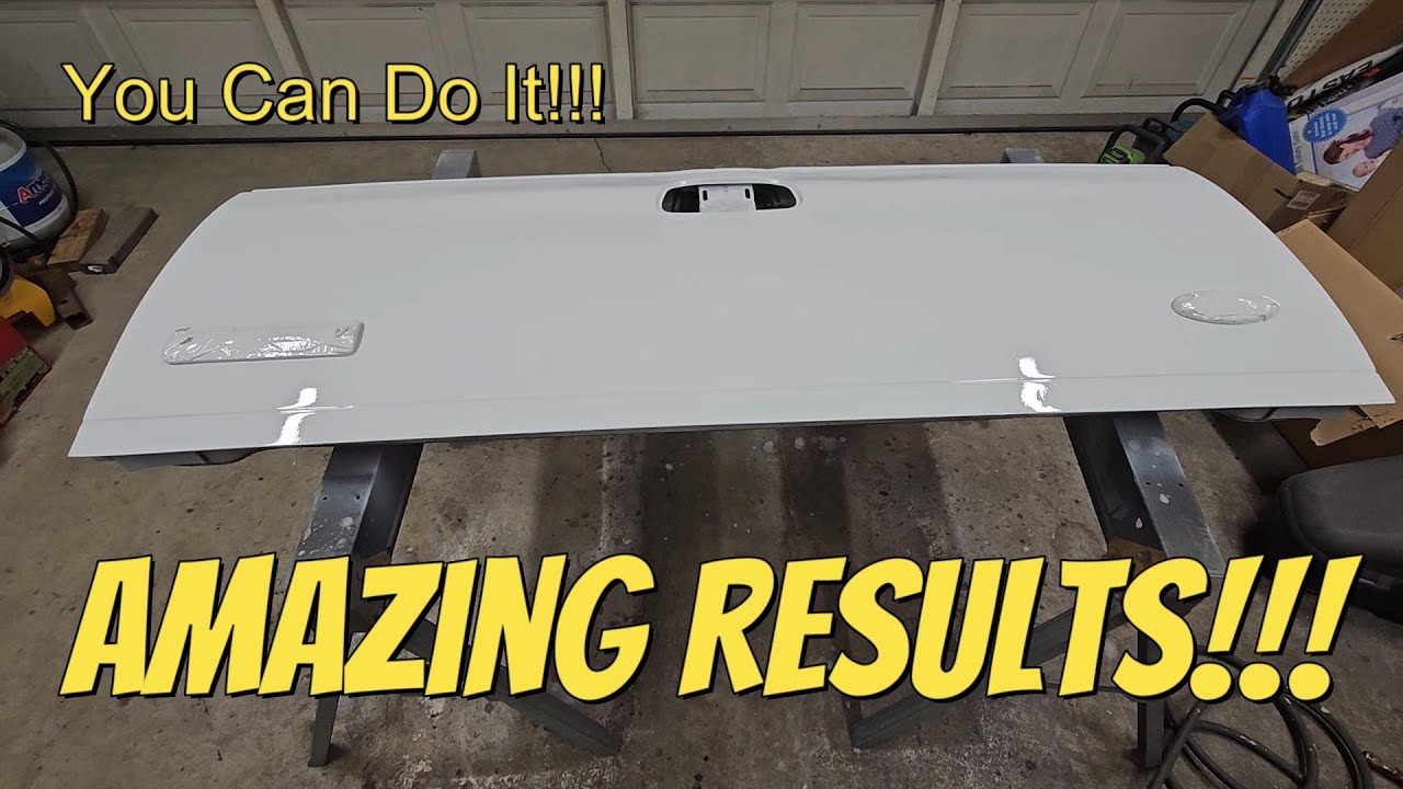 DIY Garage Paint Job On A Old Truck Tailgate YouTube