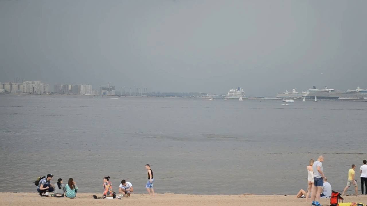 Пляж на финском заливе в питере