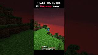 That's How I Lost My HardCore World | #minecraft #shorts