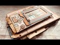 Vintage style popup albumfolio tutorial  handmade from altered file folder