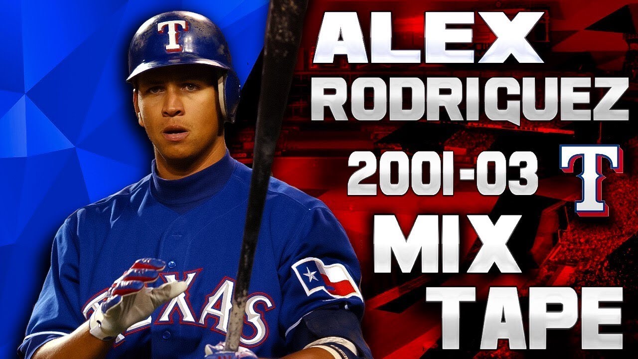 Alex Rodriguez Texas Rangers 2001-03 MIXTAPE - Home Runs and More 