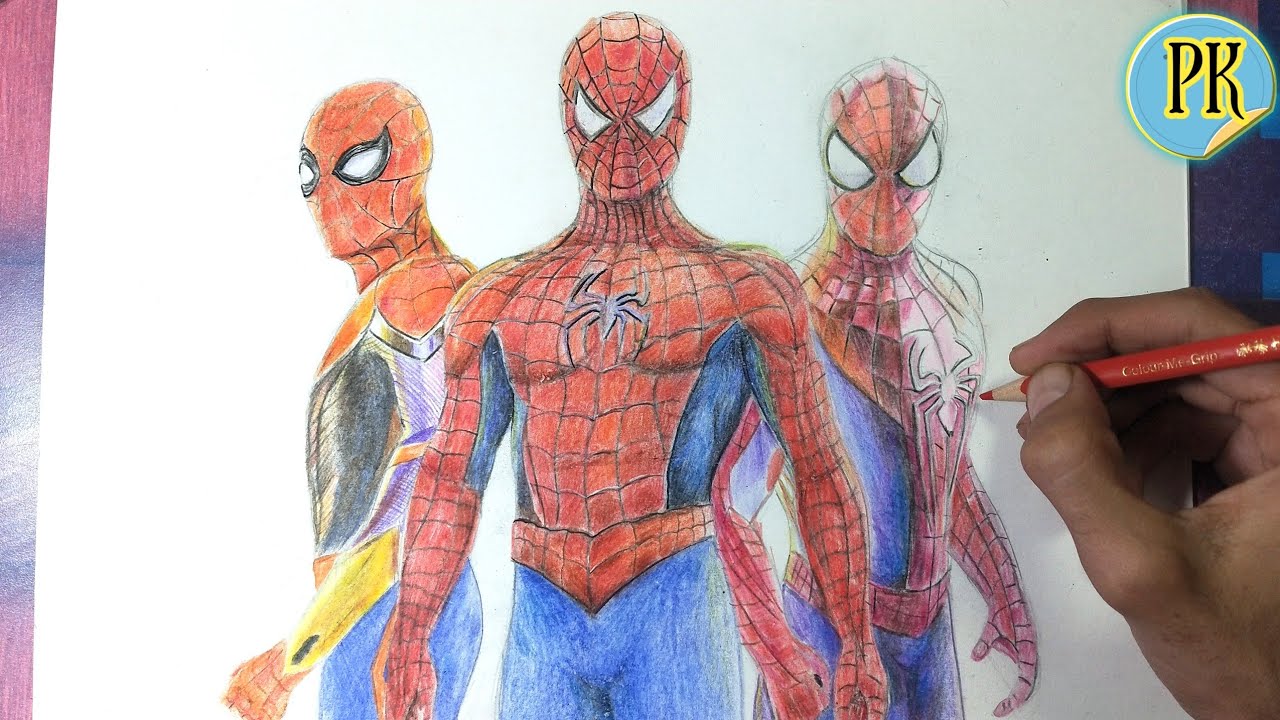 Coloring Spiderman no way home Poster all Spider-Man // how to color ...