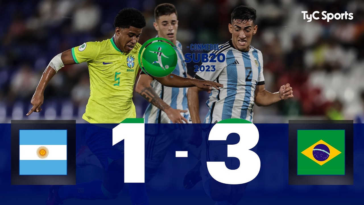 Argentina 1-3 Brasil | Sudamericano Sub 20 Colombia 2023 - Grupo A (Fecha 3)