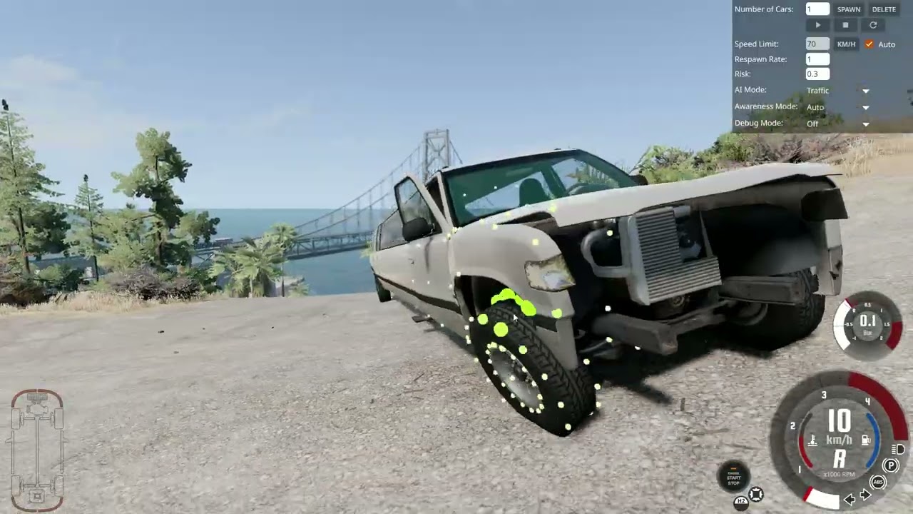 BeamNG drive oynadım ama 4m araçla