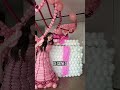 The girl made a balloon skirt for her birthday