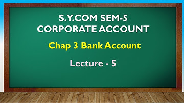 S Y BCOM SEM-3 | BANK ACCOUNT LEC 5 | GUJARATI By Suresh Sir