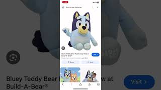 Bluey Bingo and Muffin are all at build a bear now together