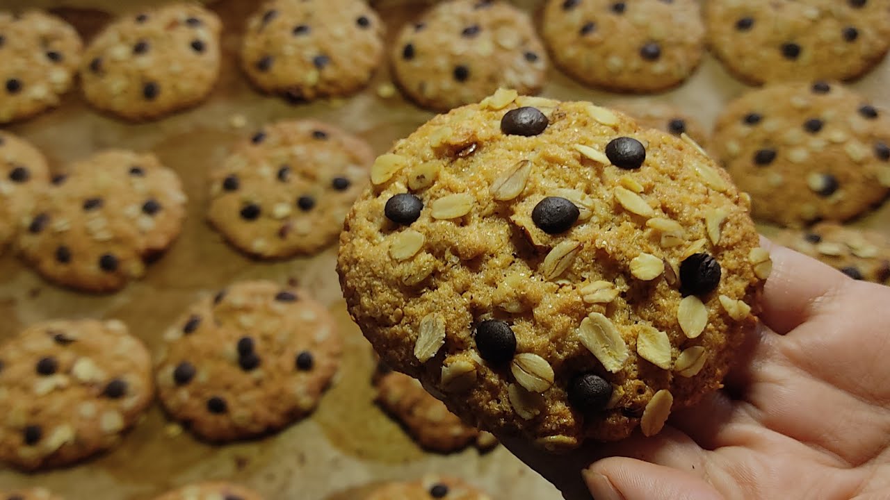 ألذ وأحسن وصفة كوكيز في العالم/كوكيز صحي بالشوفان دقيق القمح الكامل والمكسرات مذاق رهيب🇲🇦