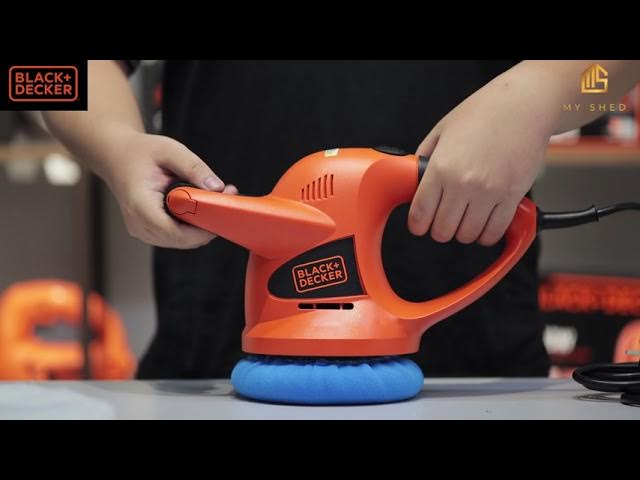 BLACK+DECKER Polisher, 6 inch, 2 Handle Grip, Swappable Wool or