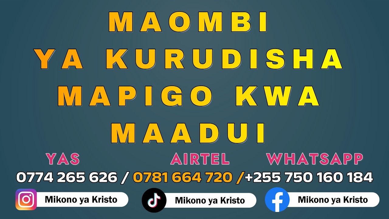 Maombi ya kurudisha mapigo kwa maadui