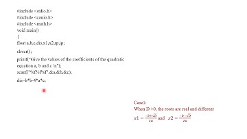 C Program for Solving Quadratic Equation