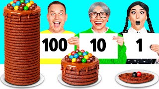 100 Layers of Food Challenge | Tasty Kitchen Hacks by BaRaFun Gold Challenge
