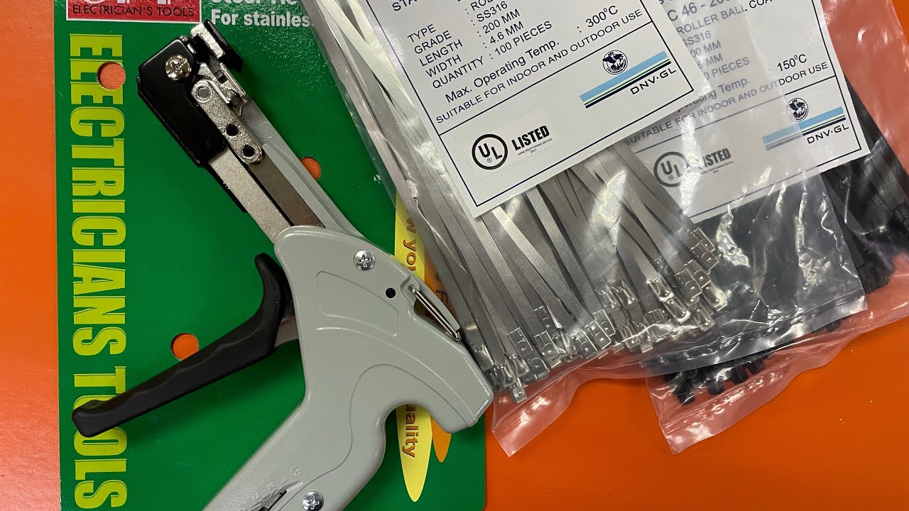 How to use stainless steel cable tie gun YouTube
