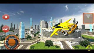 Flying Car Yellow Cab City Taxi Driving games  - Android Gameplay (Full HDR) screenshot 4