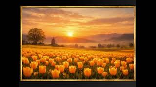 Golden yellow tulips spring TV art Frame| wallpaper| screensaver Golden yellow tulips spring TV art Frame| wallpaper| screensaver