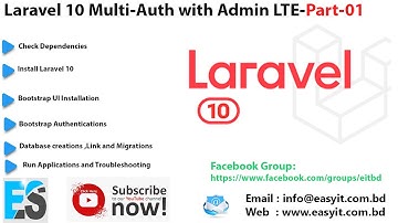 Laravel 10 multiauth,User Role and Admin LTE integration | Part: 02 | Easy Solution