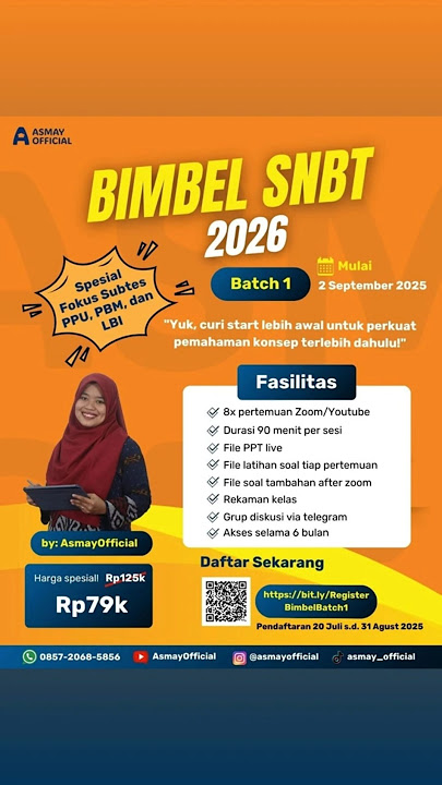 SNBT 2026 BATCH 1 TUTORING IS OPEN!!! https://bit.ly/RegisterBimbelBatch1