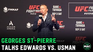 Georges StPierre on Leon Edwards vs. Kamaru Usman 3: 'A loss can effect a fighter's confidence'