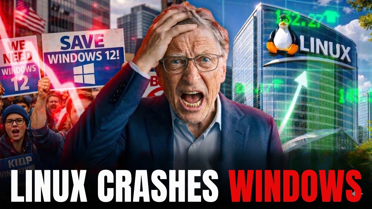 Bill Gates REACTS as Windows 12 Triggers MASS Linux Migration!