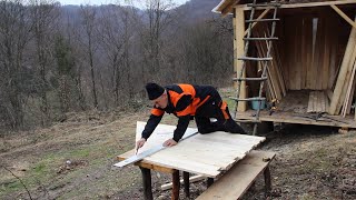Man Builds Amazing Wood House on Steep Mountain | Start to Finish Warm Survival Shelter in Forest