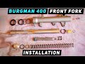 07+ Suzuki Burgman 400 - Front Fork Assembly / Installation | Mitch's Scooter Stuff