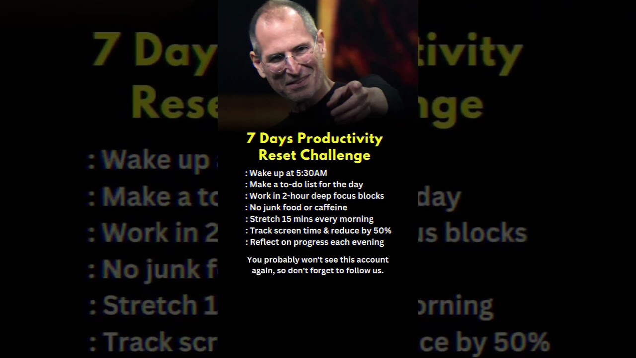 7 Days to a More Productive You? 