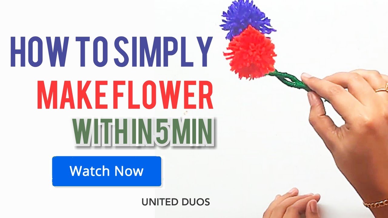 How To Simply Make Flower Using Cotton Thread How To Simply Make Flower Using Cotton Thread