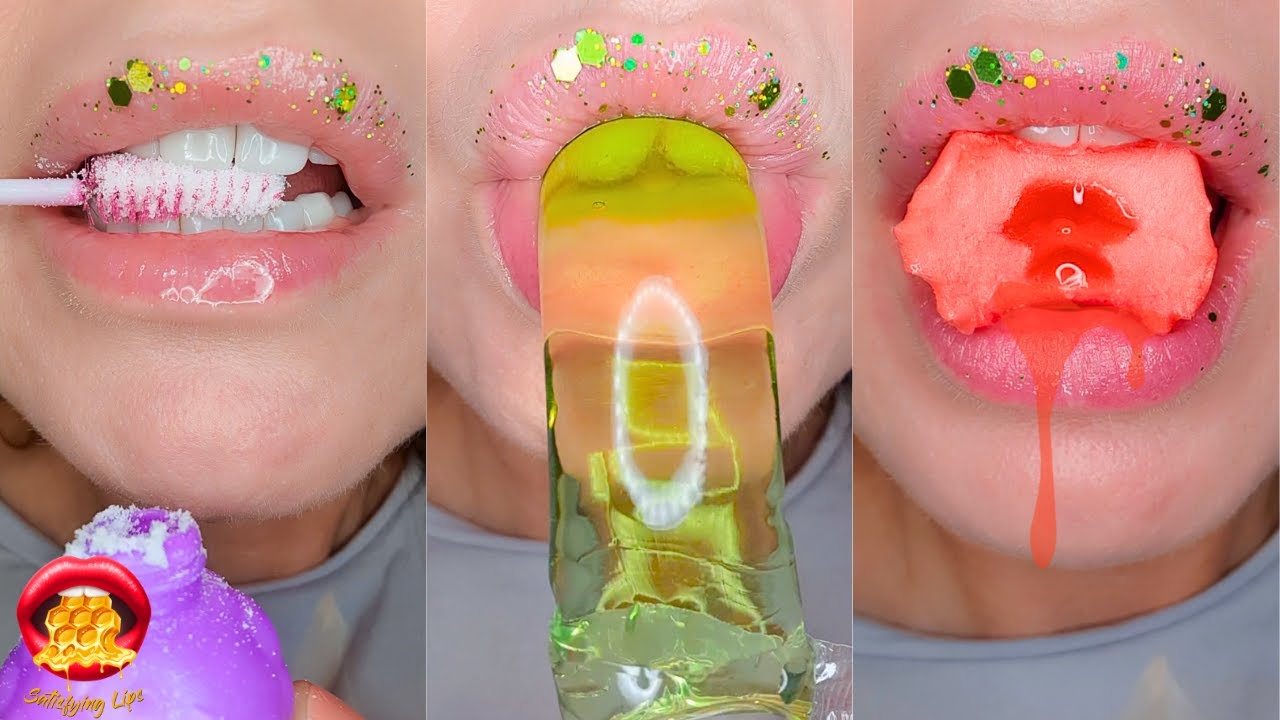 ASMR Satisfying Eating Sounds Chocolate Jelly Sherbet Spoolie 먹방