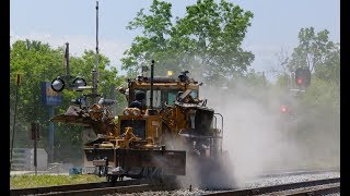 RAILREEL Thames Street Rebuild MOW Day 3 CN VIA Ingersoll Ontario June 14 2017
