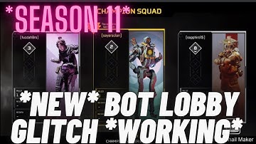 NEW BROKEN BOT LOBBY GLITCH *APEX LEGENDS* SEASON 11! (must watch)