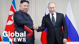 Kim Jong Un and Putin hold first-ever summit meeting