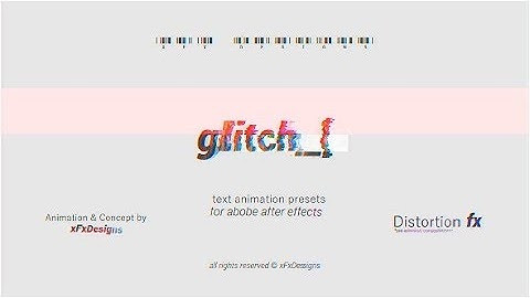 Project-x Glitch Text Maker + 30 Presets After Effects Templates xFxDesigns Videohive
