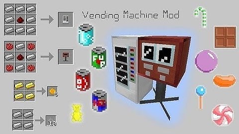 Minecraft Mod Spotlight! The Vending Machine Mod- Sodas, Candies,and Vending Machines